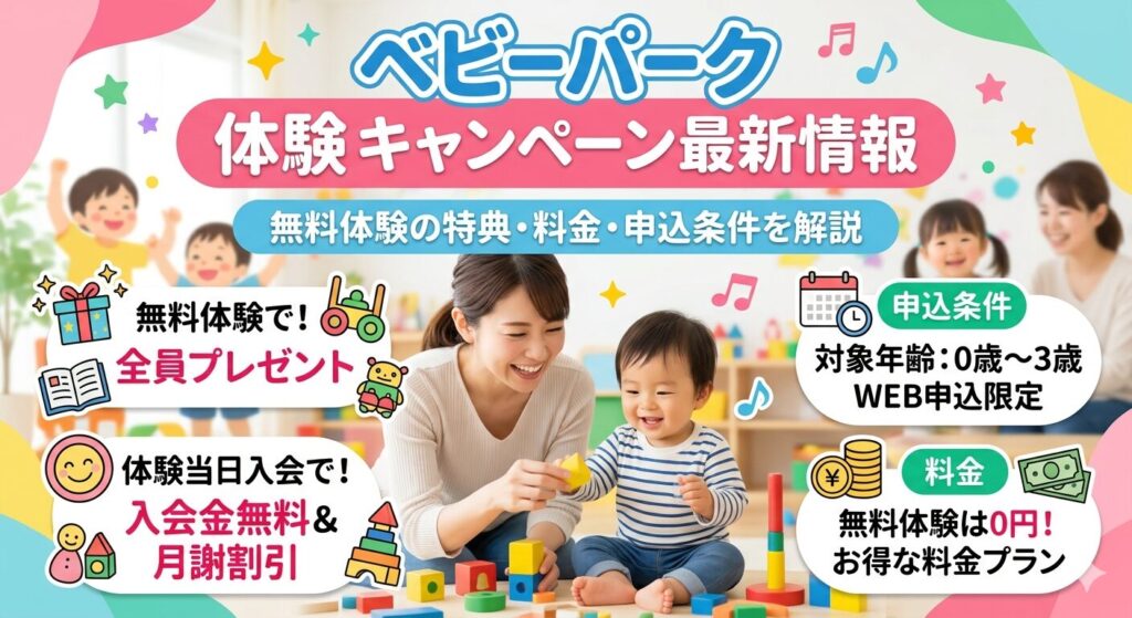ベビーパーク 体験 キャンペーン最新情報｜無料体験の特典・料金・申込