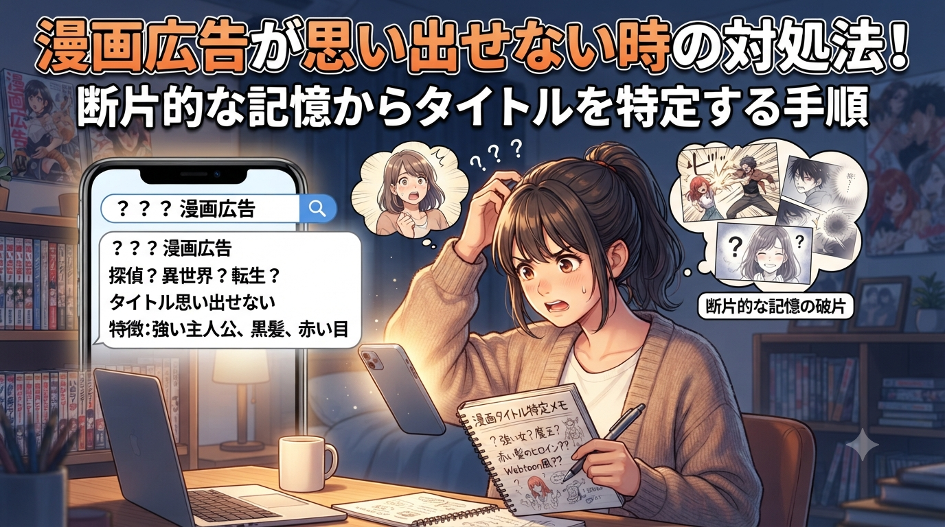 漫画 広告 思い出せ ない