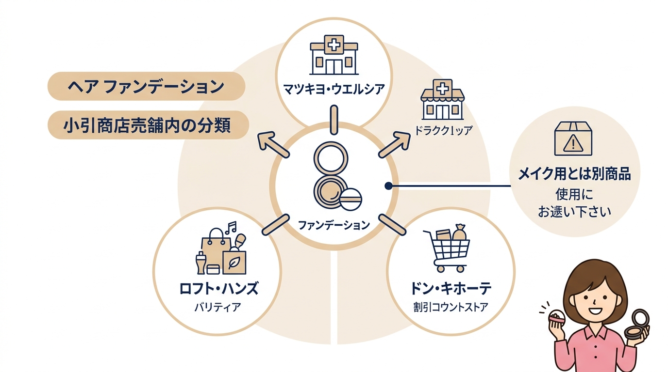 実店舗でtofuヘアファンデーションの販売店を探す